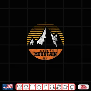 Design Vintage Rocky Mountain Hiking Rock Climbing Hiker Shirt