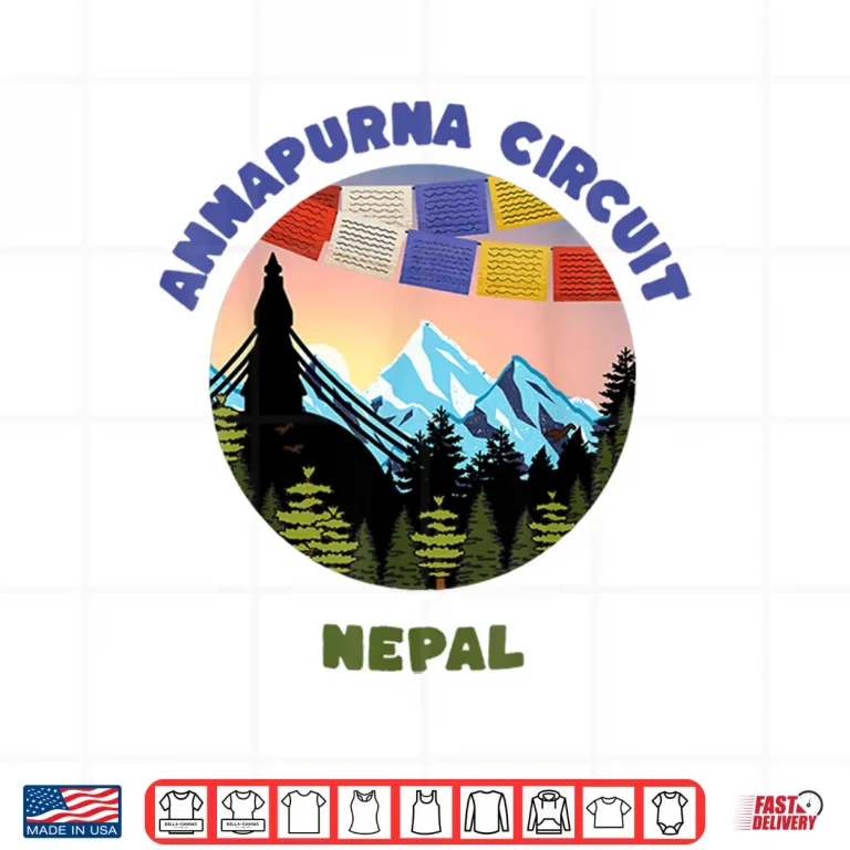 Design Annapurna Circuit Nepal Mountain Sunset Sunrise Hiking Shirt