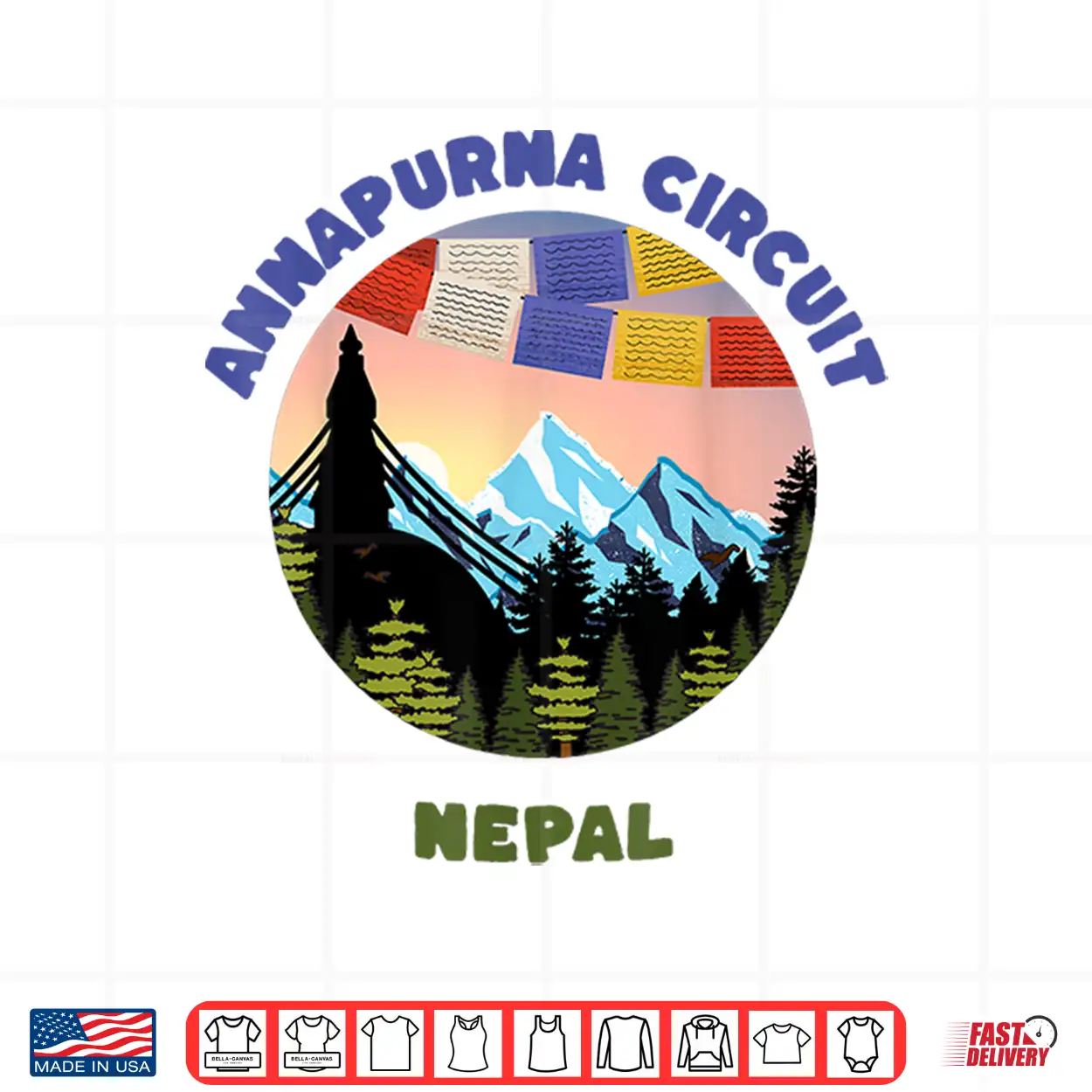Annapurna Circuit Nepal Mountain Sunset Sunrise Hiking Shirt Annapurna Circuit Nepal Mountain Sunset Sunrise Hiking Shirt