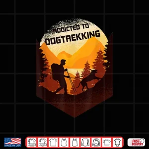 Design Addicted to dog trekking hiking with a dog Shirt
