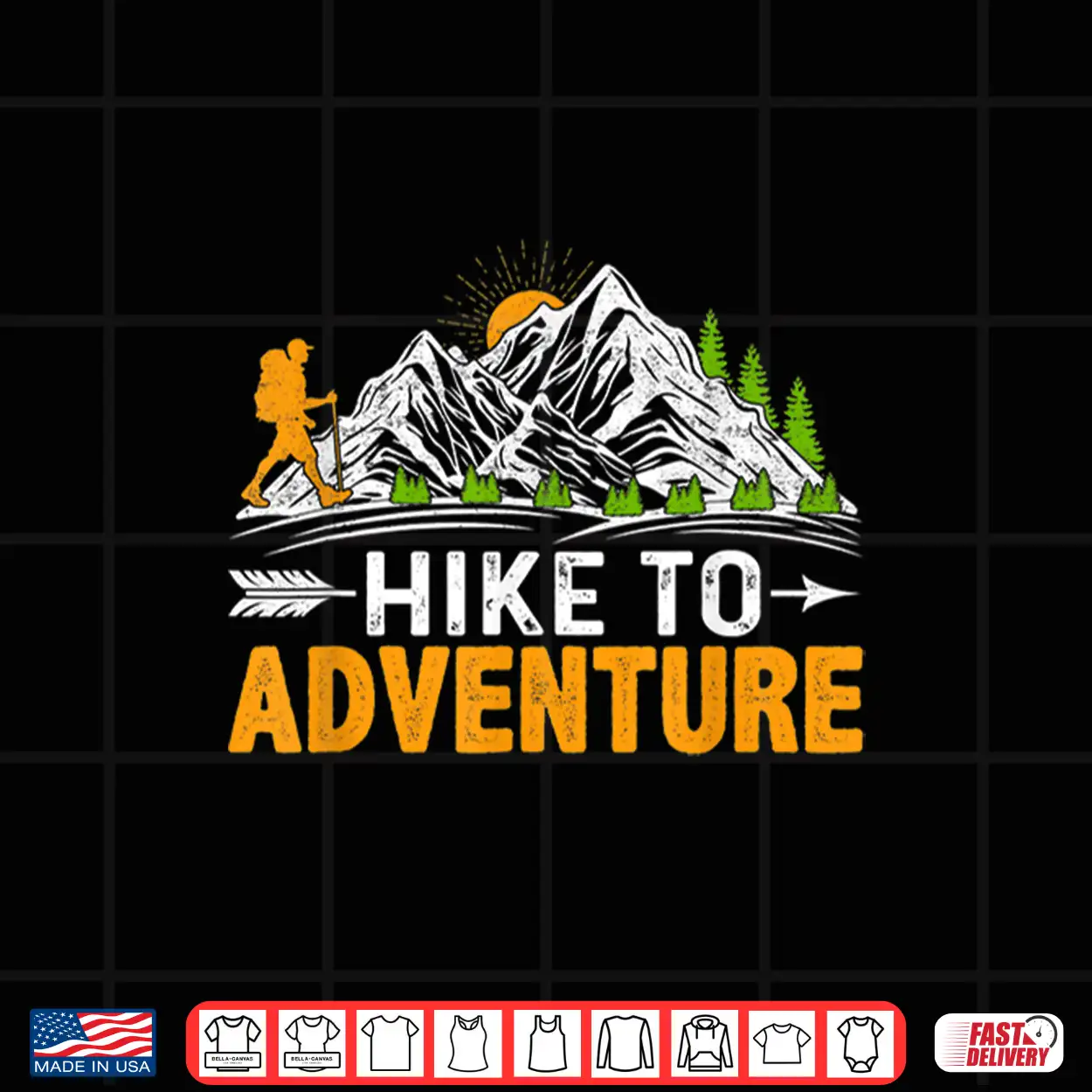 Hike To Adventure Funny Trekking Mountains Hiker Hiking Shirt Hike To Adventure Funny Trekking Mountains Hiker Hiking Shirt