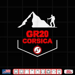 Design Mens GR20 Corsica 180 KM 112 MILES TREKKING Shirt