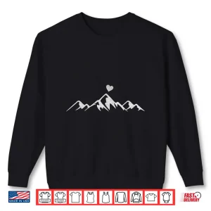 Sweatshirt Mountain Heart Mountain Hiking Outdoor Trekking Mountain Shirt