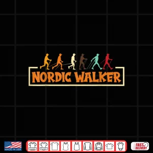 Design Retro Nordic Walking And Trekking Shirt