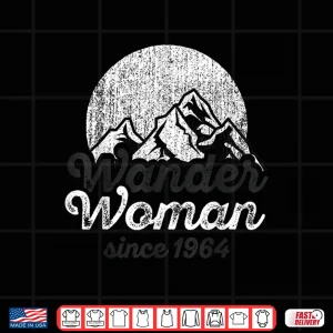 Design Wander Woman 1964 Mountain Camping Girl Outdoor Birthday Shirt