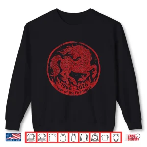 Sweatshirt 1966 2026 Year of The Fire Horse 60th Birthday Zodiac Shirt