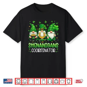 St Patricks Day Shirts Men Women Kids Shamrock Cute Gnomes Shirt
