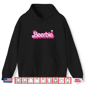Hoodie Beerbie Drinking Brewmaster Beer Day Pink Logo Girl Love Hop Shirt