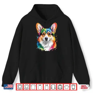 Hoodie Cute Corgi Art for Men Women Kid Welsh Corgi Dog Corgi Lover Shirt