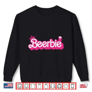 Sweatshirt Beerbie Drinking Brewmaster Beer Day Pink Logo Girl Love Hop Shirt