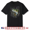 American Flag (Print On The Back) Camo Bass Fish Fishing Shirt