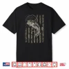 Camouflage American Flag Camo Bass Fishing (Design On Back) Shirt
