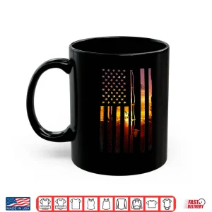 Mug American Flag Fish Fisher Fisherman Funny Bass Fishing USA Shirt
