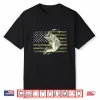 Fishing Camouflage Us American Flag Bass Fish Fisherman Camo Shirt