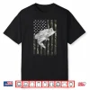 Funny Bass Fishing Camouflage Flag Big Mouth On Back Shirt