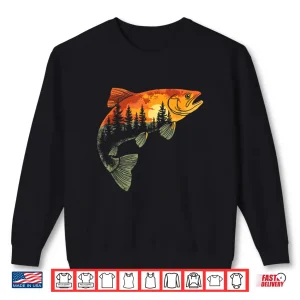 Fishing Trout Fly Fishing Angler Fisherman Nature Forest Shirt 2 Sweatshirt Fishing Trout Fly Fishing Angler Fisherman Nature Forest Shirt