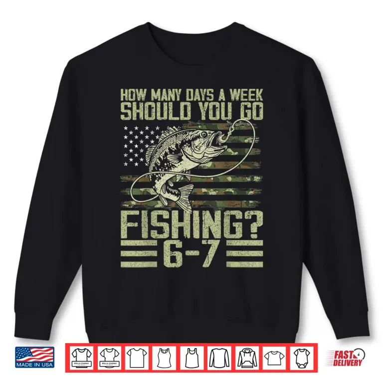 Sweatshirt Funny Fishing Boy Teens Kid Camouflage USA Flag Bass Fish 67 Shirt