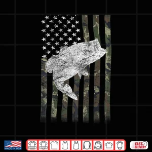 Funny Bass Fishing Camouflage Flag Big Mouth On Back Shirt 4 Design Funny Bass Fishing Camouflage Flag Big Mouth on back Shirt