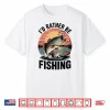 Funny I’D Rather Be Fishing Youth Boy Largemouth Bass Kids Shirt