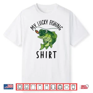 Funny My Lucky Bass Fishing Shirt Kids Youth Boy Toddler Shirt