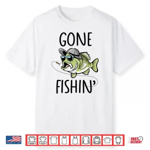 Gone Fishing Shirt Boys Kids Toddler Cute Bass Fishing Shirt