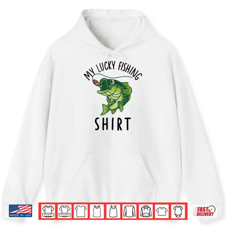 Hoodie Funny My Lucky Bass Fishing Shirt Kids Youth Boy Toddler Shirt