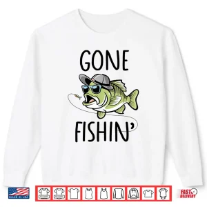 Sweatshirt Gone Fishing Shirt Boys Kids Toddler Cute Bass Fishing Shirt