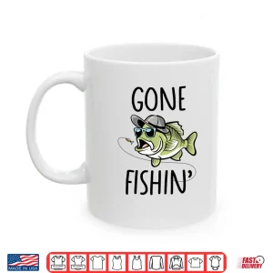 Mug Gone Fishing Shirt Boys Kids Toddler Cute Bass Fishing Shirt