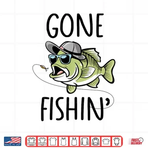 Design Gone Fishing Shirt Boys Kids Toddler Cute Bass Fishing Shirt