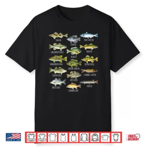 Kids Fish Species Biology Types Of Freshwater Fish Fishing Shirt
