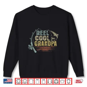 Sweatshirt Mens Funny Fishing tee Vintage Reel Cool Grandpa Shirt