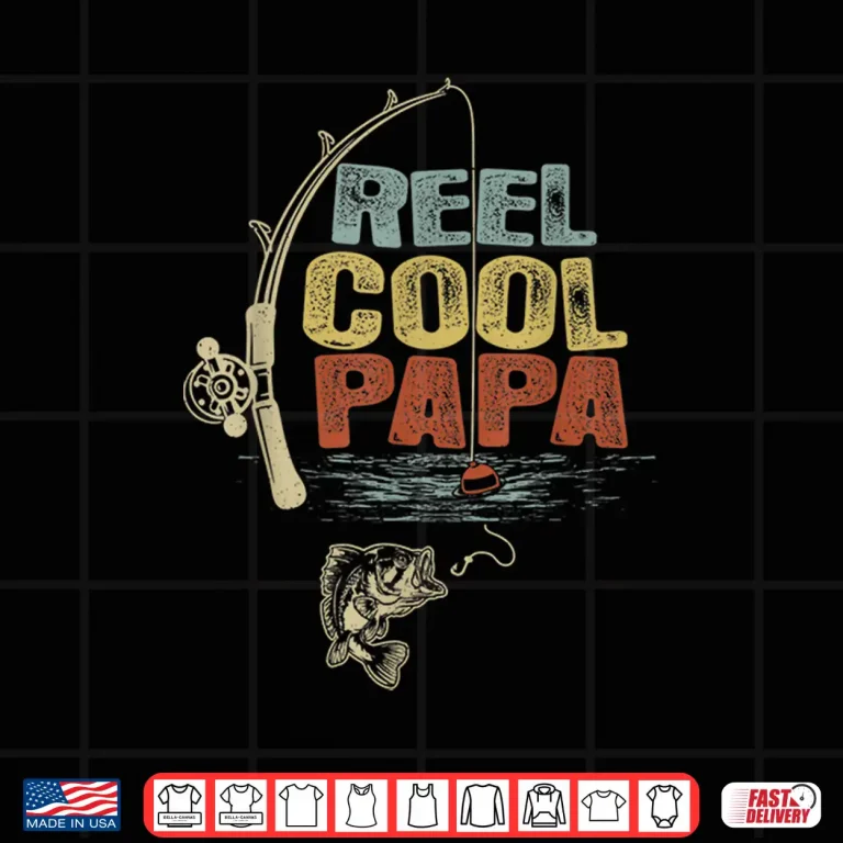 Design Mens Funny Fisherman Vintage Reel Cool Papa Shirt