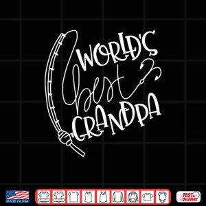 Design Mens Worlds Best Grandpa Fishing Shirt