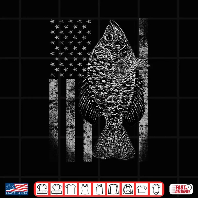 Design Crappie Flag Crappie Fishing Flag Shirt