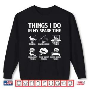Sweatshirt Things I Do In My Spare Time Fishing Boys Men Bass Fishing Shirt