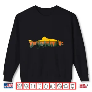 Sweatshirt Trout Fly Fishing Outdoor Forest Nature Wildlife Fisherman Shirt