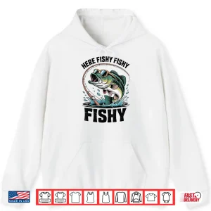 Youth Boy Here Fishy Fishing Shirt Toddler Small Mouth Bass Shirt