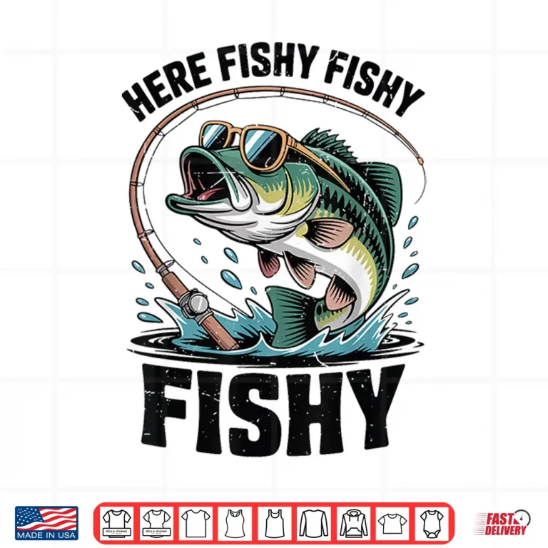 Design Youth Boy Here Fishy Fishing Shirt Toddler Small Mouth Bass Shirt