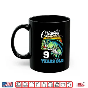 Mug Kids Ofishally 9 Years Old Fisherman 9th Birthday Fishing Shirt