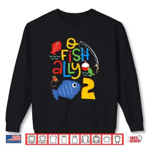 Kids O Fish Ally Two Birthday Decorations 2 Year Old 2Nd Bday Shirt 2 Sweatshirt Kids O Fish Ally Two Birthday Decorations 2 Year Old 2nd Bday Shirt