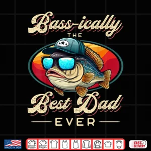 Design Mens Funny Fishing Fathers Day Dad Fisherman Birthday Graphic Shirt