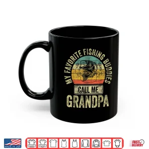 Mug Mens My Favorite Fishing Buddies Call Me Grandpa Shirt Fisherman Shirt