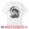 Toddler Boy Grandpa Fishing Buddy Funny Bass Fisherman Youth Shirt
