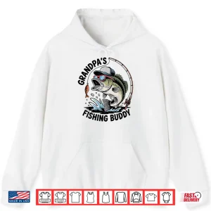 Hoodie Toddler Boy Grandpa Fishing Buddy Funny Bass Fisherman Youth Shirt