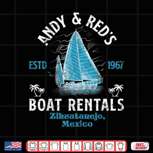 Design Vintage Andy And Reds Boat Repair Fishing Charters Boating Shirt