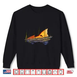 Sweatshirt BACK PRINT Tailing Redfish Red Drum Fish Redfish Tail Shirt