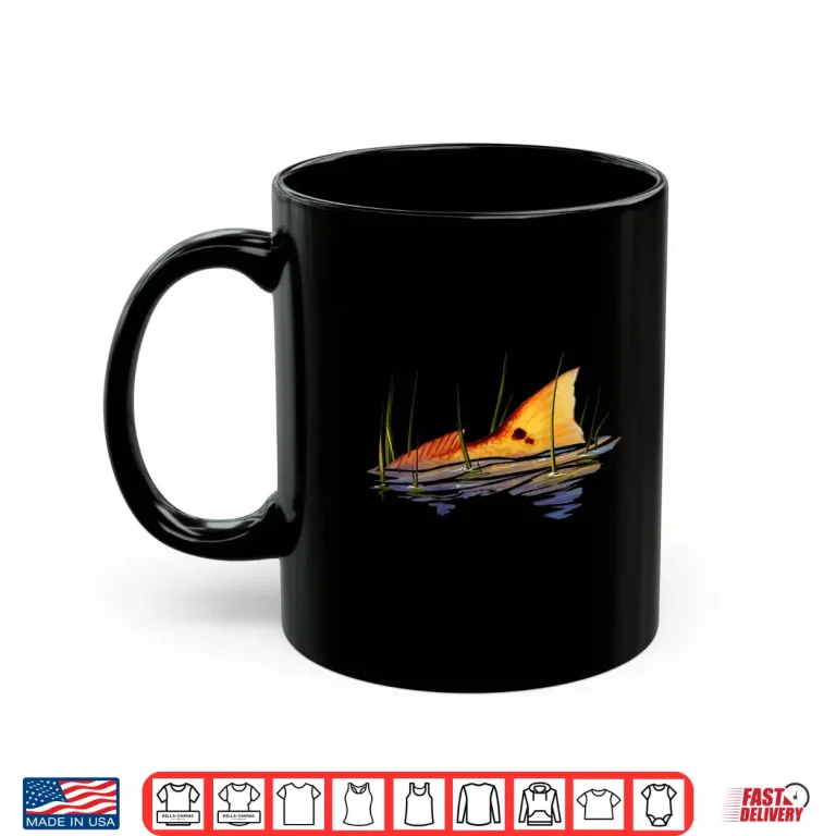 Mug BACK PRINT Tailing Redfish Red Drum Fish Redfish Tail Shirt