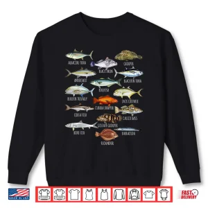 Sweatshirt Fish Species Biology Types Of Saltwater Fish Fishing Shirt