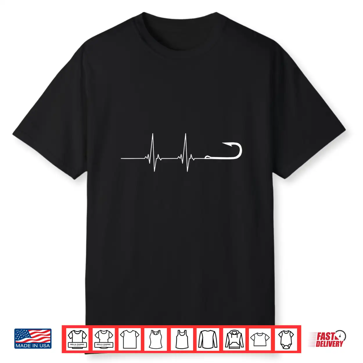 Fishing Hook Heartbeat Shirt Fishing Hook Heartbeat Shirt