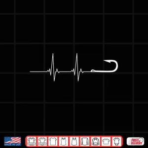 Fishing Hook Heartbeat Shirt 3 Design Fishing hook heartbeat Shirt